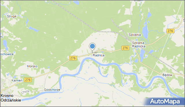 mapa Radnica, Radnica na mapie Targeo